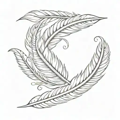 J And G With Feather With Native Art Style