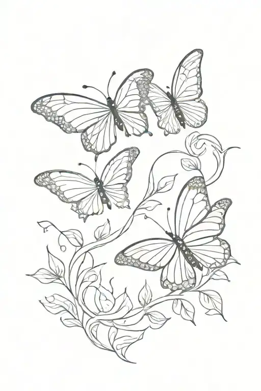 Vine Butterfly Quote Intertwined