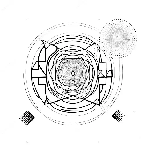 Bisected Line With Circle In The Middle