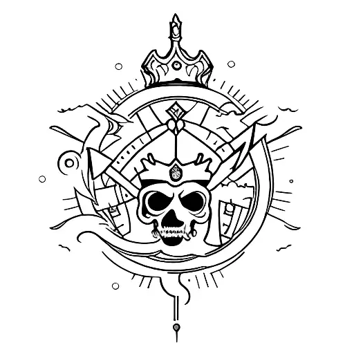 To Whatever End Will Be Alright In A Circle With A Sword And A Crown In The Middle Of The Circle