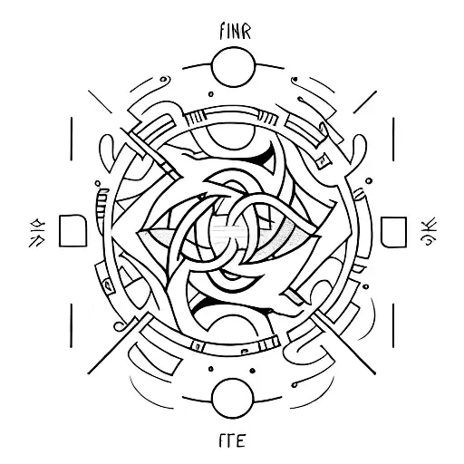 Circle With Fine Lines Going Out Of It From All Directions