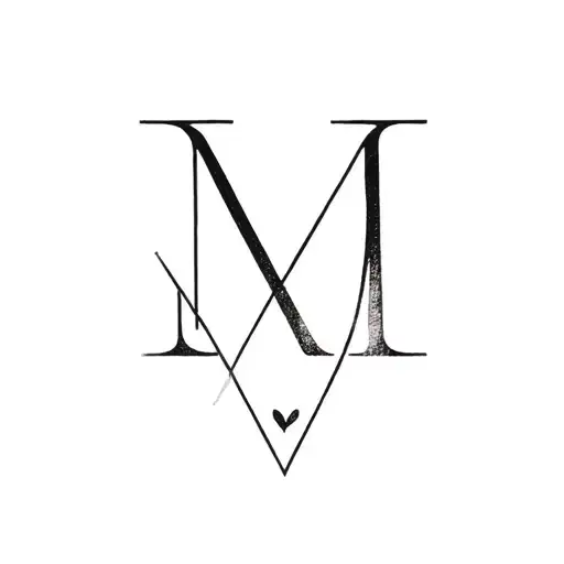 Initial M & A Love Incorporated For Tatoo Design