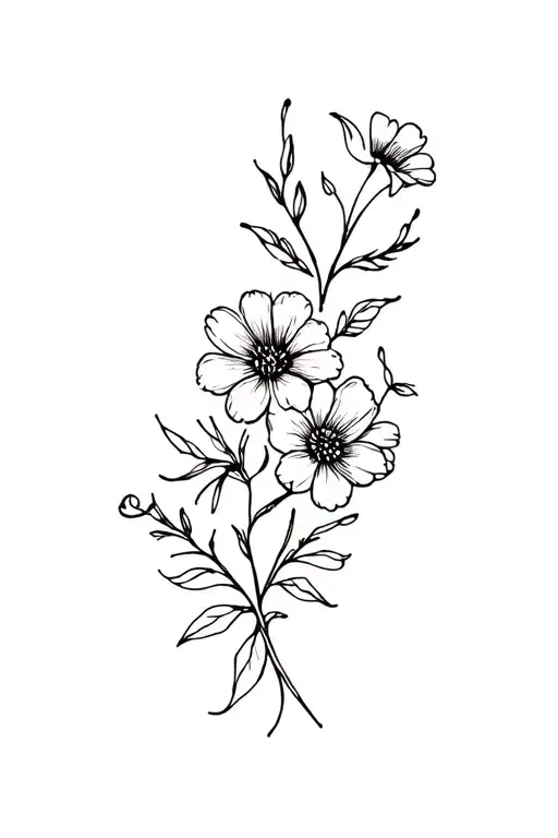 Jan March Nov April Birth Flowers Spine