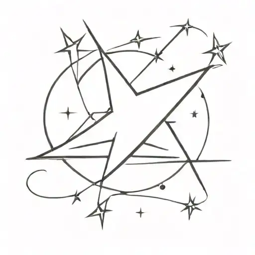 North Star With Names 4 Childrens Names Incorporated Into The Design