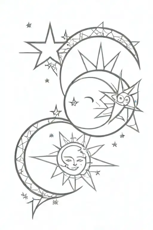 Sun And Moon And Star