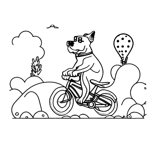 Dog Riding A Bike