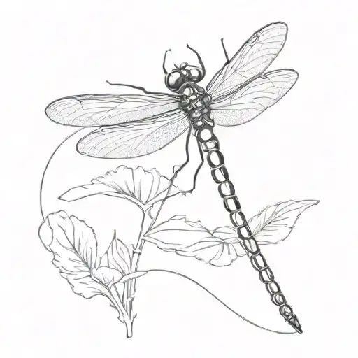 Male Dragonfly Perched