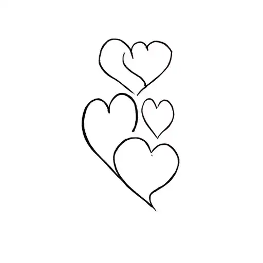 3 Hearts To Represent My Children Mathis Lyoris Lyhana