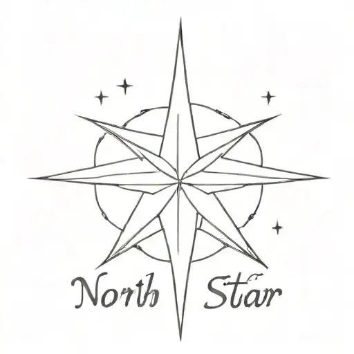 North Star With Names Incorporated Into The Design