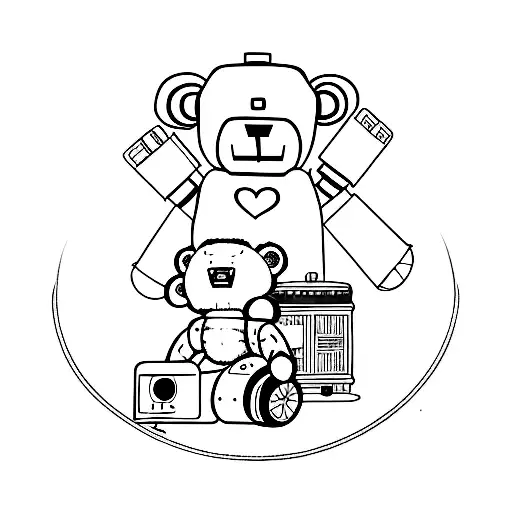 Teddy Bear And Robot