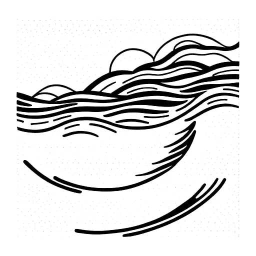 Ocean Wave With A Bridge