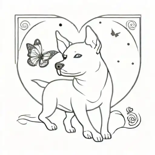 Dog And Semicolon Butterfly