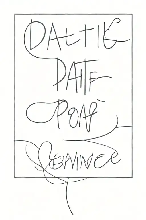 Date With A Sentence Above It