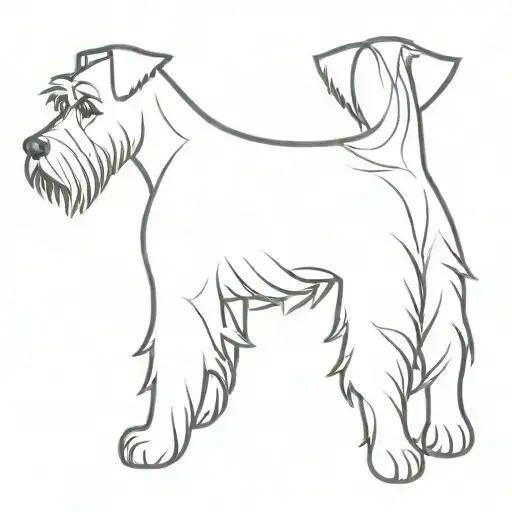 Make A Schnauzer Body Outline With A Semicolon Incorporated