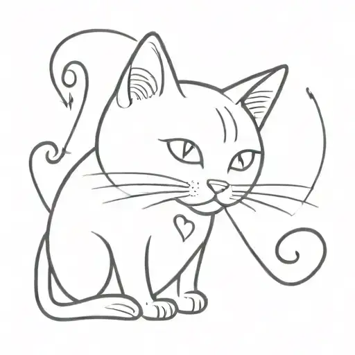 A Cute Black And White Cat Tryin Gto Catch A Heart