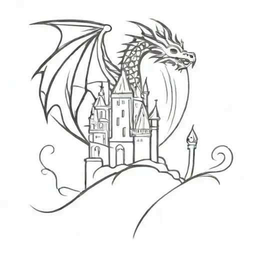 Dragon Burning Castle