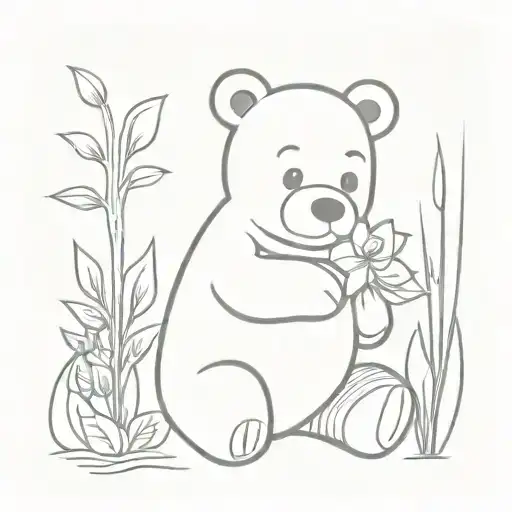 Teddy Bear And Garden Of Eden