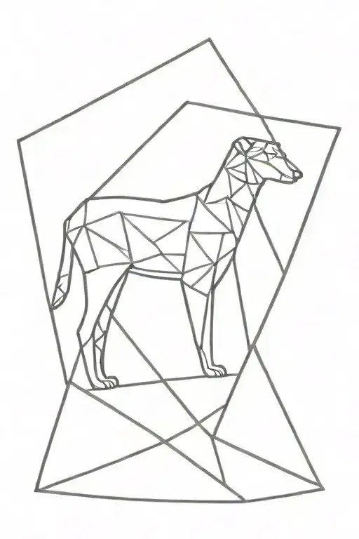Brazlian Animal Inside Diamond Shaped Line Outlining