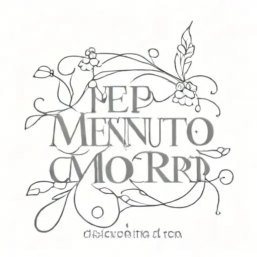 Memento Mori Lettering Simple