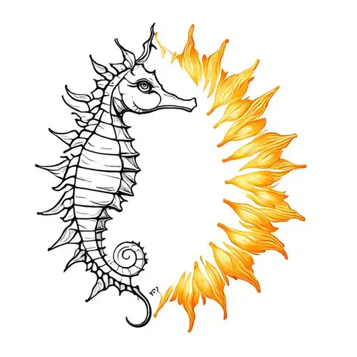 Sun And Seahorse And Myshtic Shembol