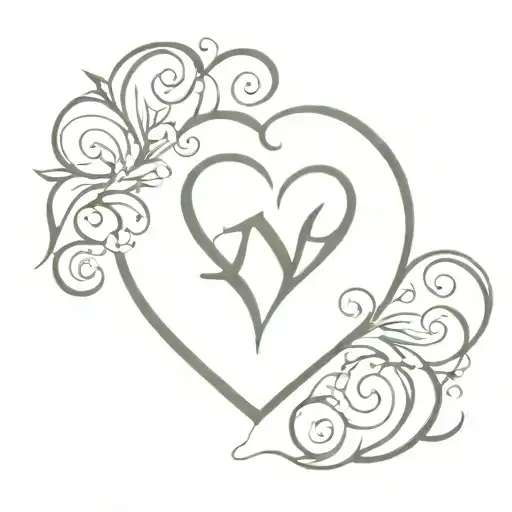 Cladda Design With Initial B Inside Heart