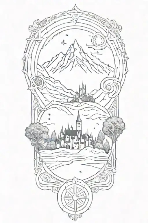 Monge With The Places From The Book Lord Of The Rings