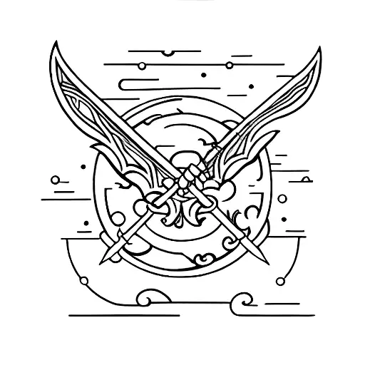 Moon Sword Dragon Bow Arrow