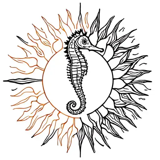 Sun And Seahorse And Myshtic Shembol
