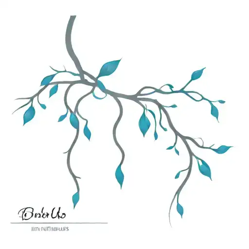 Blue Blood Dripping Into A Vine