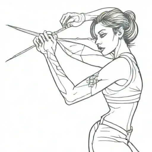 Girl Dancing On A Dagger Blade