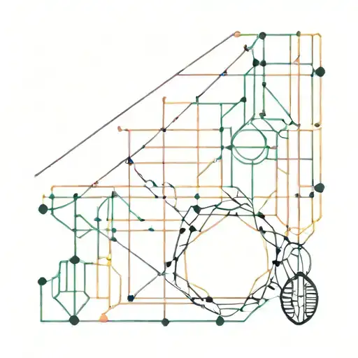An Abstract Geometric Pattern Inspired By Football Field Lines