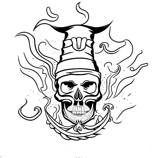 Skull With Long Beard