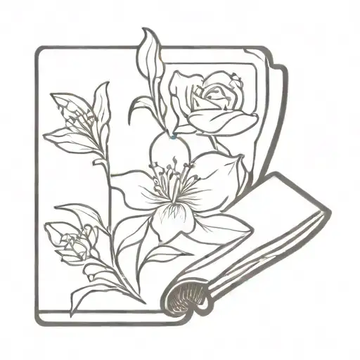 A Tiny Book With Flowers