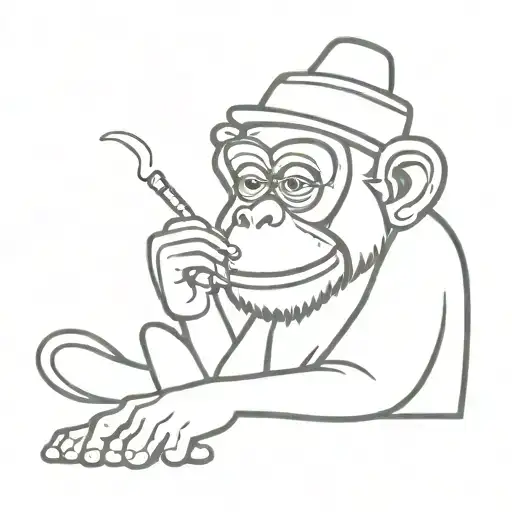 Monkey Clown Smoking Weed