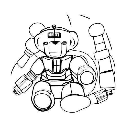 Teddy Bear And Robot