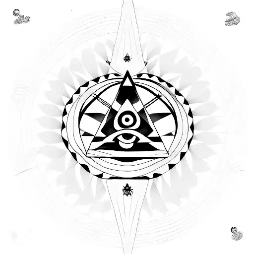 Illuminati Symbol With A Minimalist Design