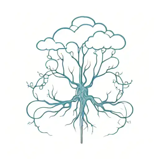 Blue Cloud Growing Roots