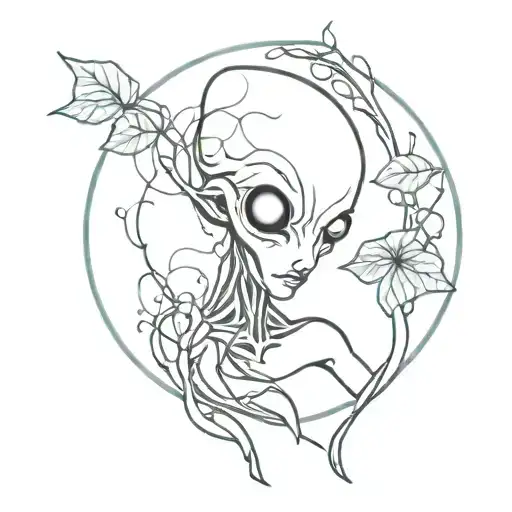 Blue Alien Growing Vines