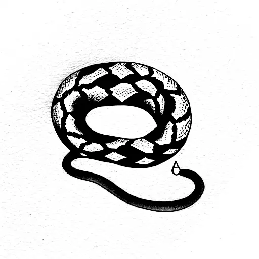 Snake With Pearl In A Minimal