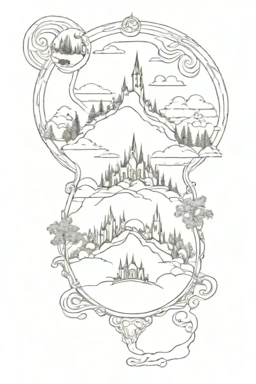 Monge With The Places From The Book Lord Of The Rings