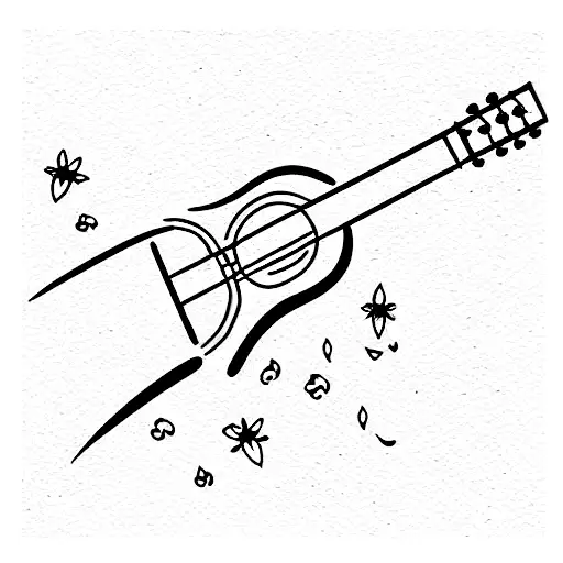 Burning Acoustic Guitar