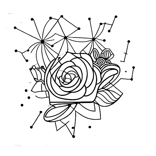 A Constellation Of Flowers Representing The Client's Favorite Music Genre