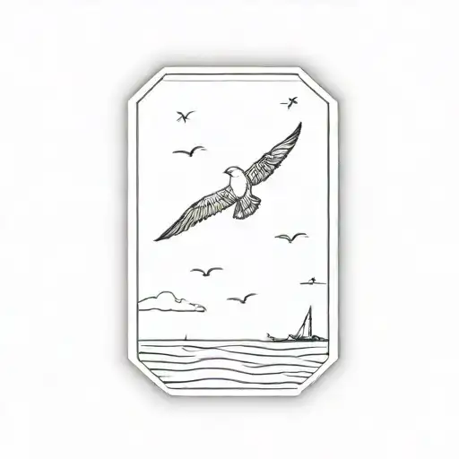 The Postage Stamp That Has Beach No Birds Flying