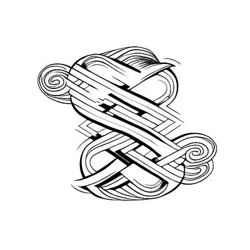 Infinity Symbol With The Letter V