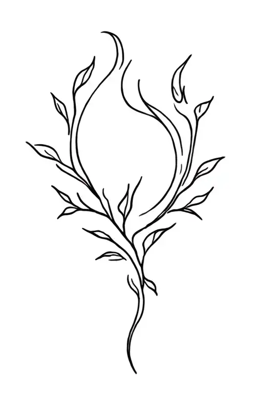 Yhwh Hebrew Vine On Fire