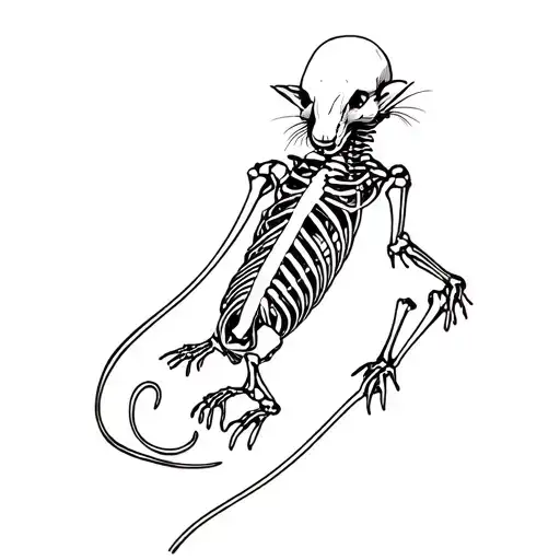 Sleeping Rat Skeleton