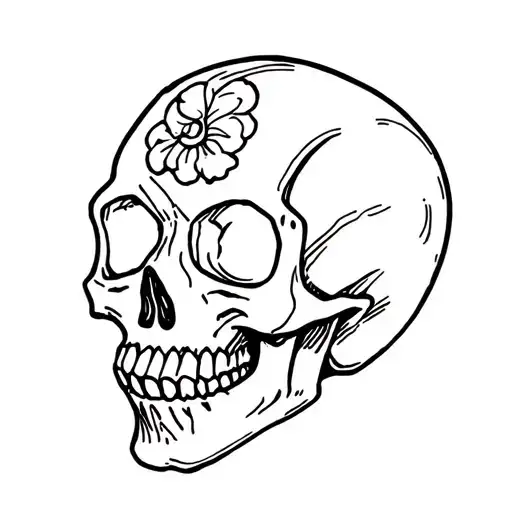 Very Badly Drawn Cartoon Skull