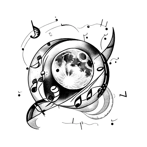 Moon With Music And Sapphire