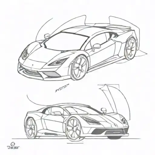 A Sleek Sports Car Merging With A Luxurious Watch Design