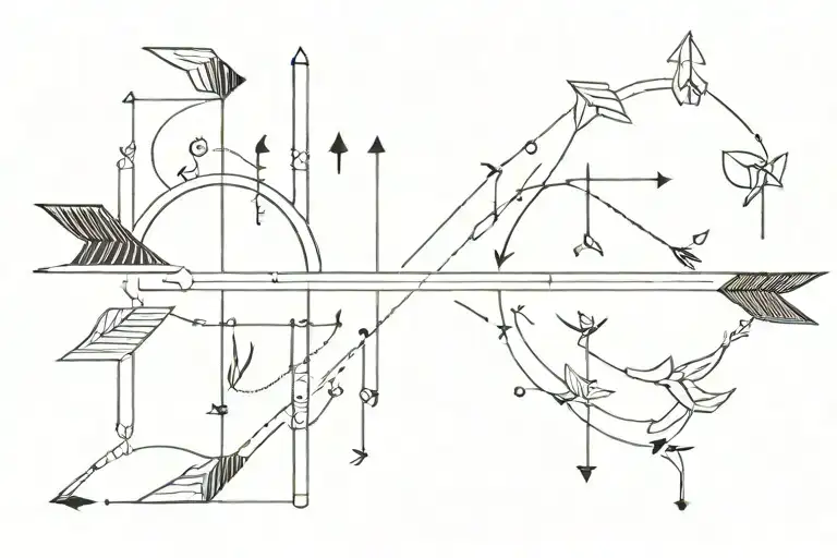 Arrow Tattoo Design For Accounting Students